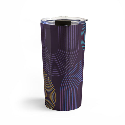 Sheila Wenzel-Ganny Purple Chalk Abstract Travel Mug