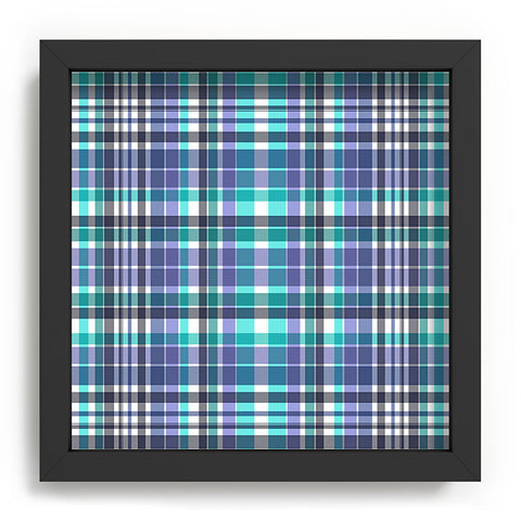Sheila Wenzel-Ganny Purple Turquoise Plaids Recessed Framing Square