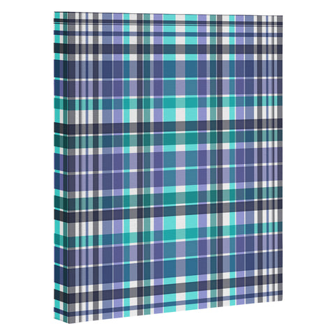 Sheila Wenzel-Ganny Purple Turquoise Plaids Art Canvas