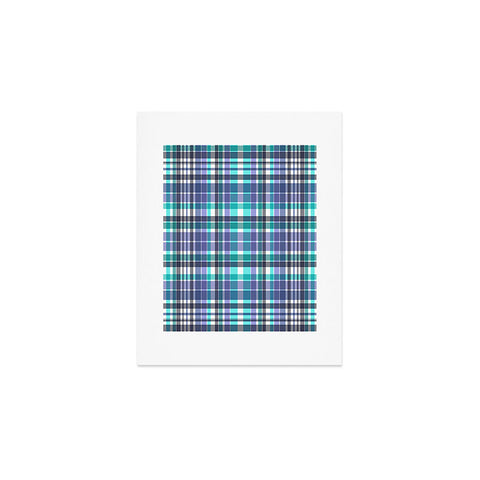 Sheila Wenzel-Ganny Purple Turquoise Plaids Art Print