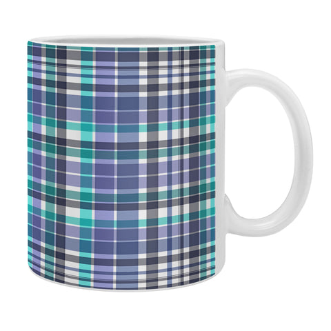Sheila Wenzel-Ganny Purple Turquoise Plaids Coffee Mug