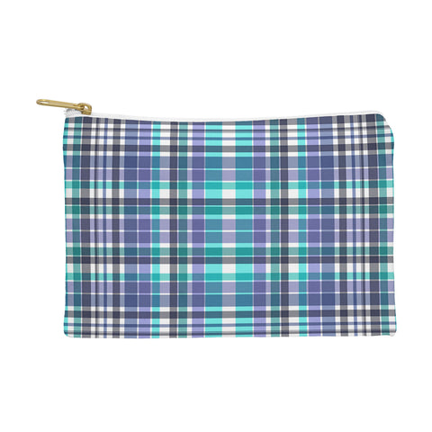 Sheila Wenzel-Ganny Purple Turquoise Plaids Pouch