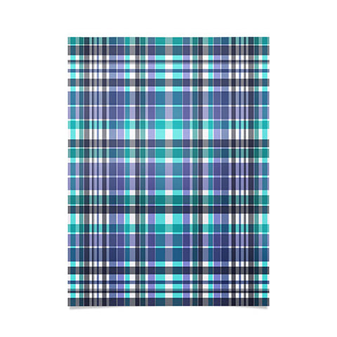 Sheila Wenzel-Ganny Purple Turquoise Plaids Poster