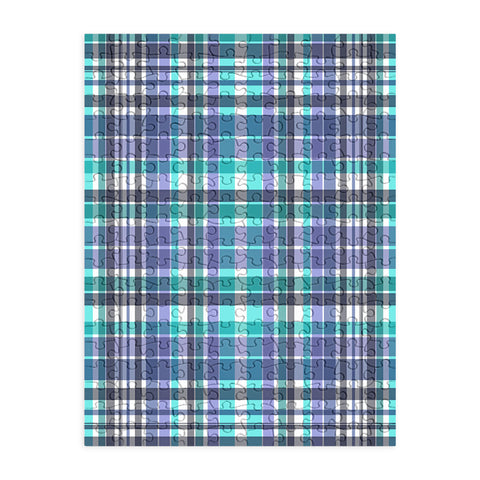 Sheila Wenzel-Ganny Purple Turquoise Plaids Puzzle