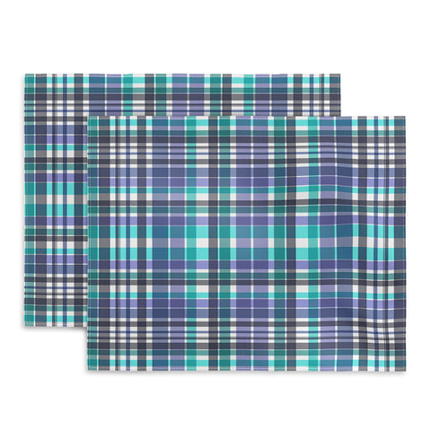 Sheila Wenzel-Ganny Purple Turquoise Plaids Placemat