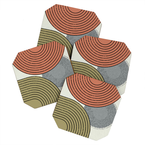 Sheila Wenzel-Ganny Retro Minimalist Coaster Set