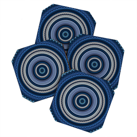 Sheila Wenzel-Ganny Shades of Blue Mandala Coaster Set