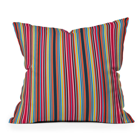 Sheila Wenzel-Ganny Sporty Stripes Outdoor Throw Pillow