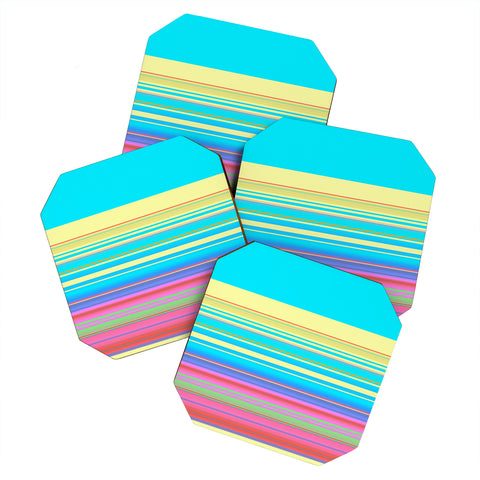 Sheila Wenzel-Ganny Summer Fun Stripes Coaster Set