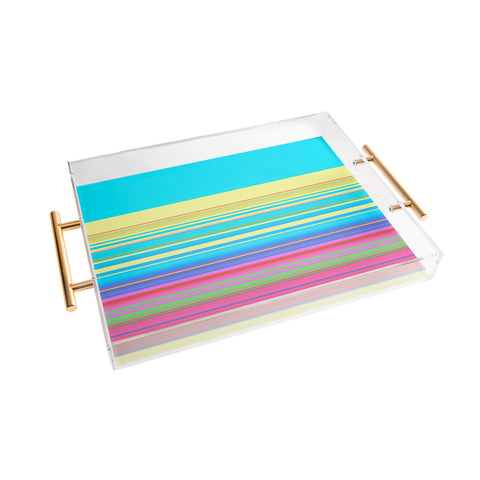 Sheila Wenzel-Ganny Summer Fun Stripes Acrylic Tray