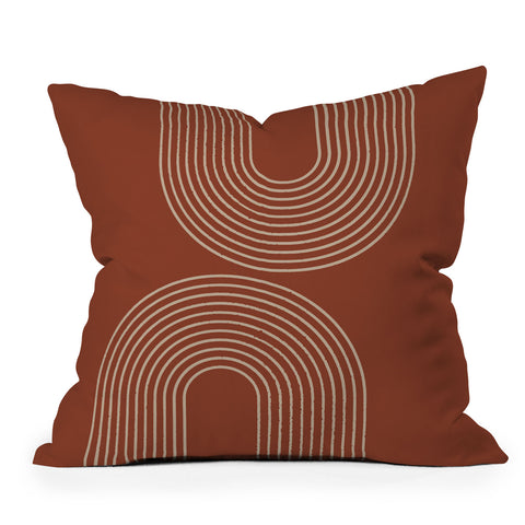 Sheila Wenzel-Ganny Terra Cotta Minimalist Outdoor Throw Pillow