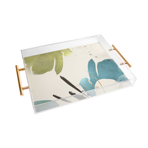 Sheila Wenzel-Ganny The Bouquet Abstract Acrylic Tray