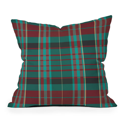 Sheila Wenzel-Ganny The Season Plaids Outdoor Throw Pillow