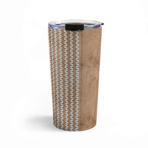 Sheila Wenzel-Ganny Two Toned Tan Texture Travel Mug