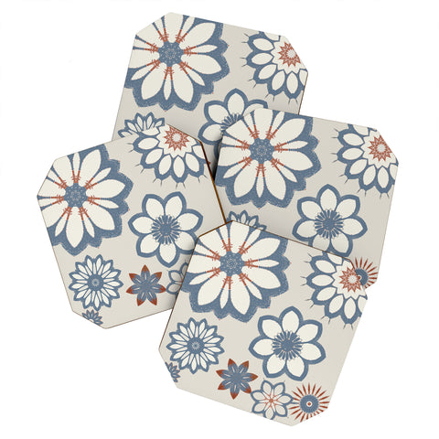 Sheila Wenzel-Ganny Whimsical Floral Coaster Set