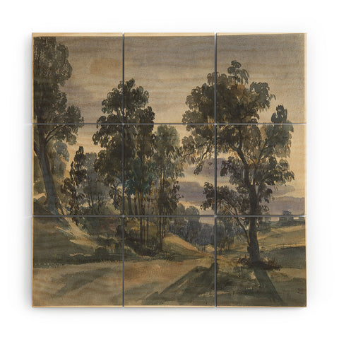 Shopability A Parkland View at Dusk Wood Wall Mural