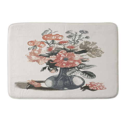 Shopability Five Prints of Flowers in Vase Memory Foam Bath Mat