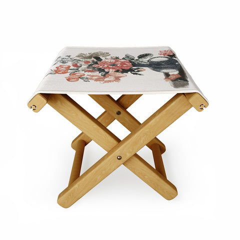 Shopability Five Prints of Flowers in Vase Folding Stool