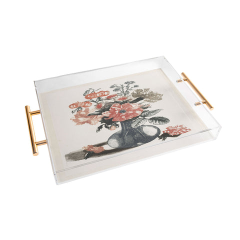 Shopability Five Prints of Flowers in Vase Acrylic Tray