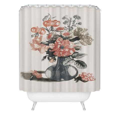 Shopability Five Prints of Flowers in Vase Shower Curtain