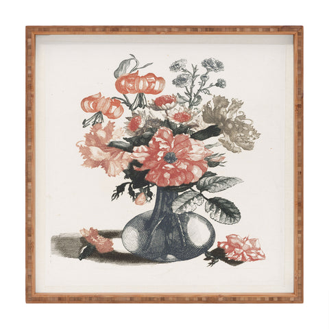 Shopability Five Prints of Flowers in Vase Square Tray