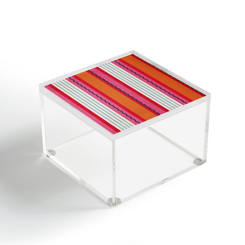 Showmemars Bold Color Play Pink And Orange Acrylic Box