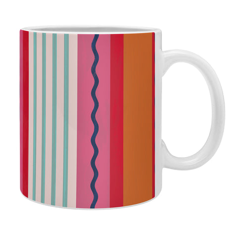 Showmemars Bold Color Play Pink And Orange Coffee Mug