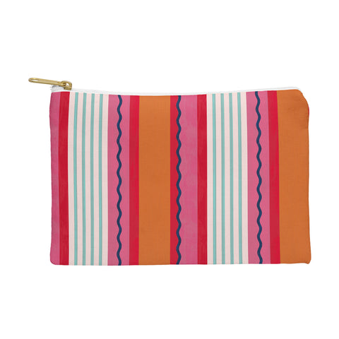 Showmemars Bold Color Play Pink And Orange Pouch