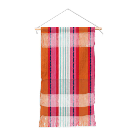 Showmemars Bold Color Play Pink And Orange Wall Hanging Portrait