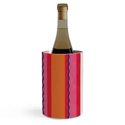 Showmemars Bold Color Play Pink And Orange Wine Chiller