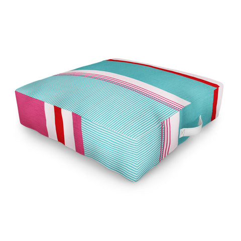 Showmemars Bold Color Play Pink Outdoor Floor Cushion