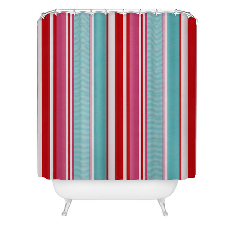 Showmemars Bold Color Play Pink Shower Curtain