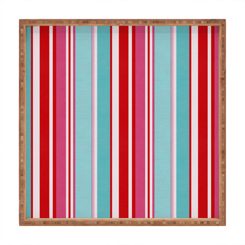 Showmemars Bold Color Play Pink Square Tray