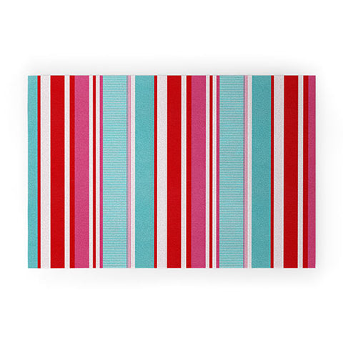 Showmemars Bold Color Play Pink Welcome Mat