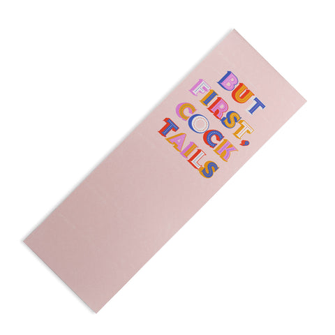 Showmemars But First Cocktails Typography Yoga Mat
