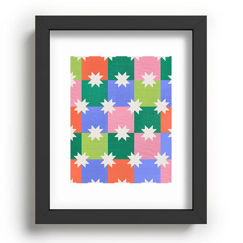 Showmemars Checkered holiday pattern Recessed Framing Rectangle
