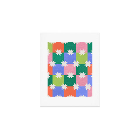 Showmemars Checkered holiday pattern Art Print