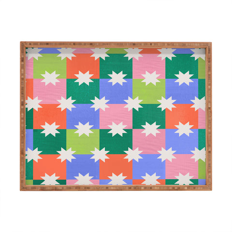 Showmemars Checkered holiday pattern Rectangular Tray