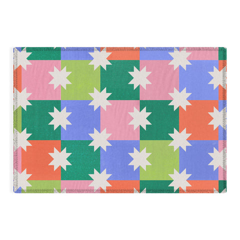 Showmemars Checkered holiday pattern Outdoor Rug
