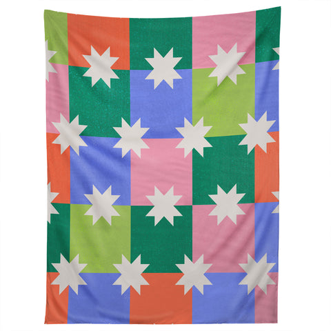 Showmemars Checkered holiday pattern Tapestry