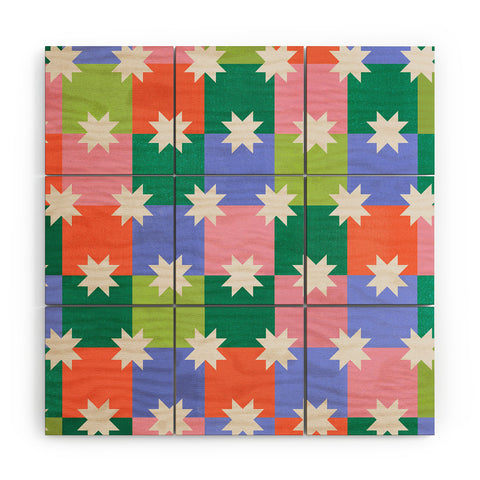 Showmemars Checkered holiday pattern Wood Wall Mural