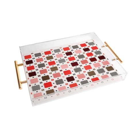 Showmemars Christmas Quilt pattern no3 Acrylic Tray