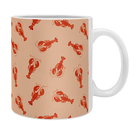 Showmemars Classic Red Lobsters Pattern Coffee Mug