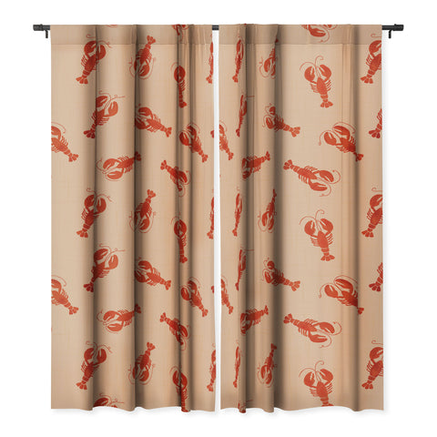 Showmemars Classic Red Lobsters Pattern Blackout Non Repeat