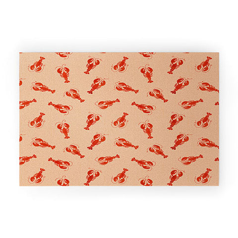 Showmemars Classic Red Lobsters Pattern Welcome Mat