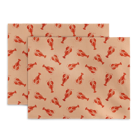 Showmemars Classic Red Lobsters Pattern Placemat