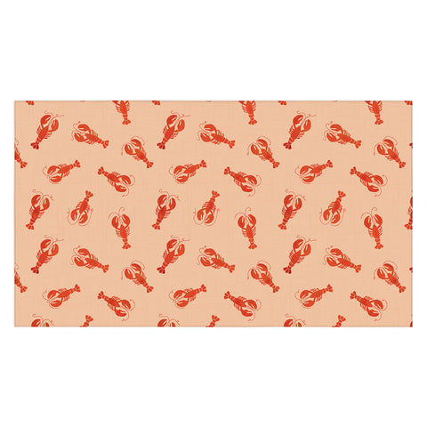 Showmemars Classic Red Lobsters Pattern Tablecloth