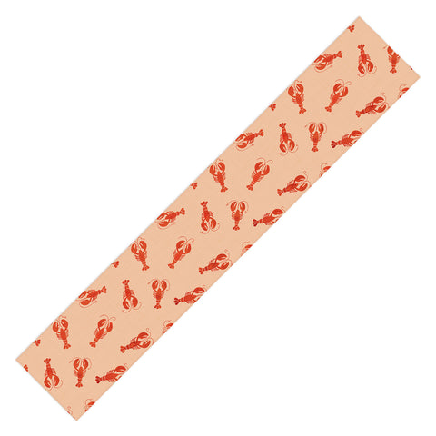 Showmemars Classic Red Lobsters Pattern Table Runner