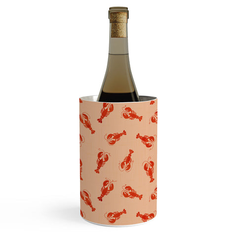Showmemars Classic Red Lobsters Pattern Wine Chiller