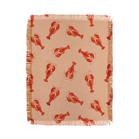 Showmemars Classic Red Lobsters Pattern Throw Blanket